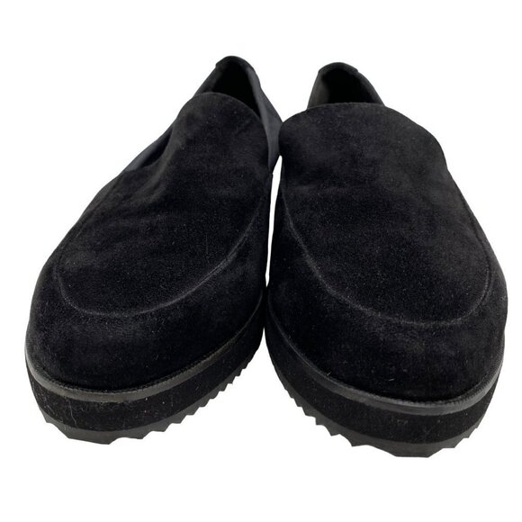 Eileen Fisher Dell Platform Loafer Black Suede Stretch Slip-On Women Sz 8.5 - Picture 4 of 11